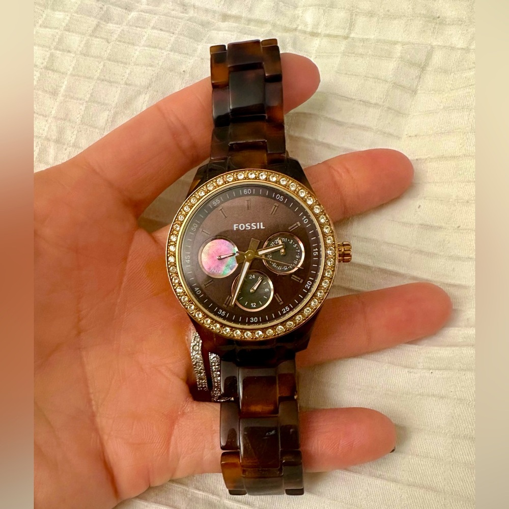 Women’s Stella tortoiseshell watch by fossil